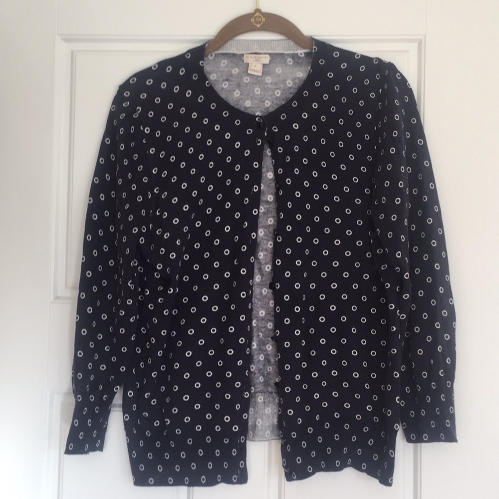 J Crew polka dot cardigan